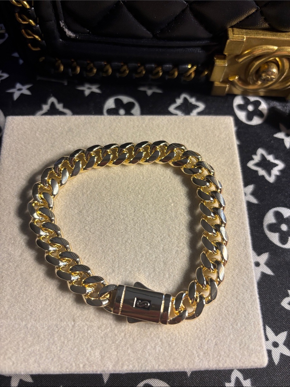 14k GF Gold-Tone Cuban Link Bracelet - 8” Men Accessories